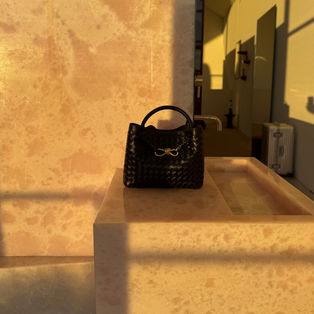 Sac tressé "Kaïa" - Noir