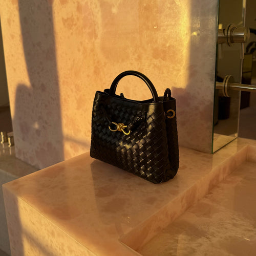 Sac tressé "Kaïa" - Noir