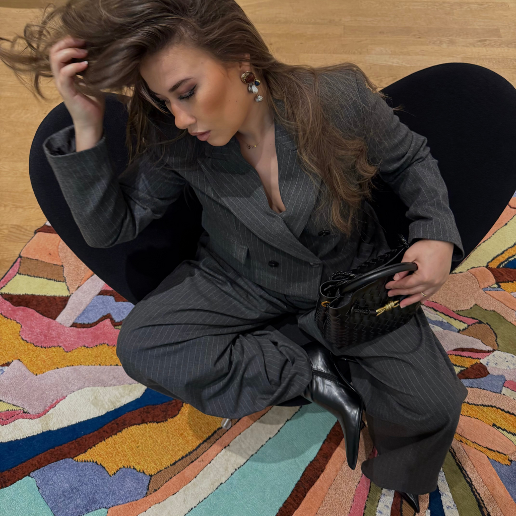 Sac tressé "Kaïa" - Noir